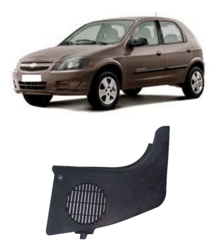 Moldura Soleira Porta Direita Celta 2007/2012 Cor:Preto