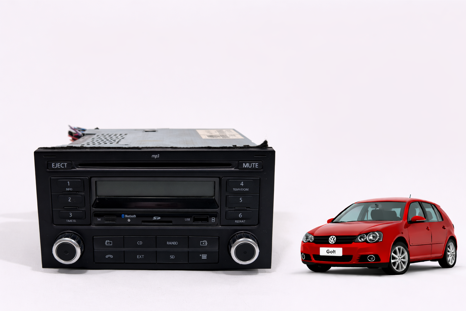 Radio Cd Player VW Golf 2012 Com Code 6QE035152G - Imagem 1
