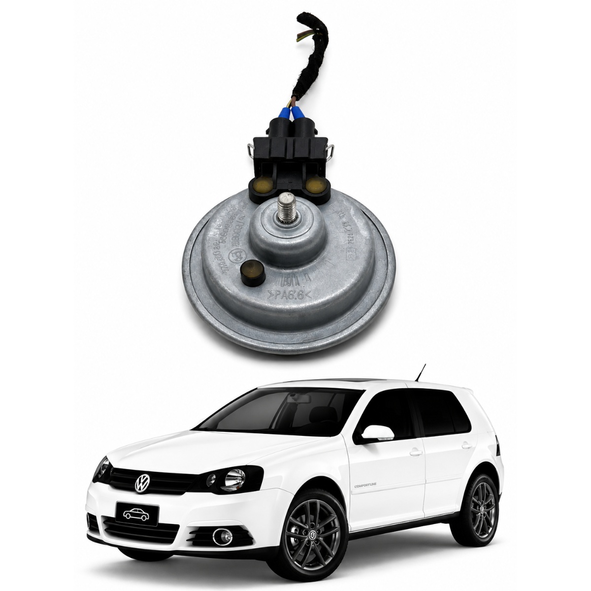 Buzina Alarme VW Golf Sportline 1.6 2013 6N0951101M Original - Imagem 1