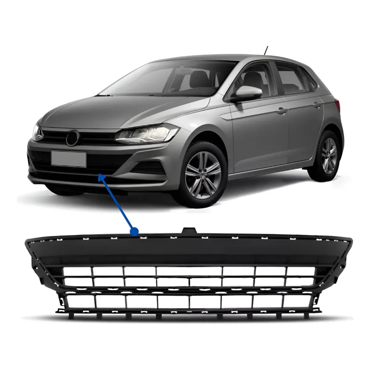 Grade Central Parachoque VW Polo Virtus