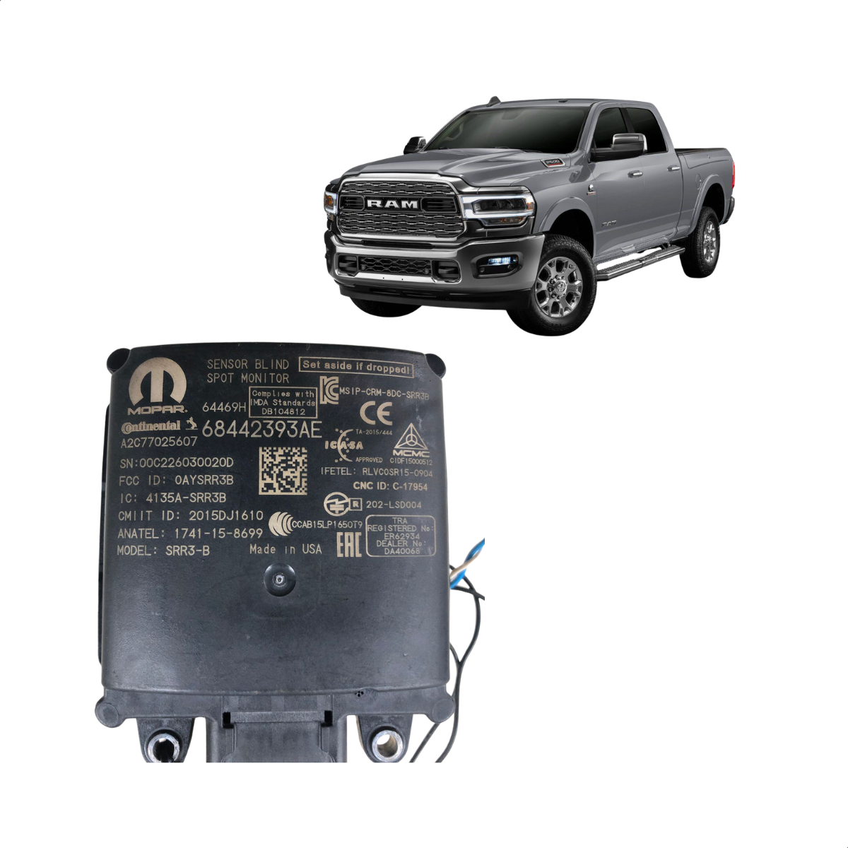 MODULO SENSOR RADAR PONTO CEGO DIREITO DODGE RAM 2500 2020/2