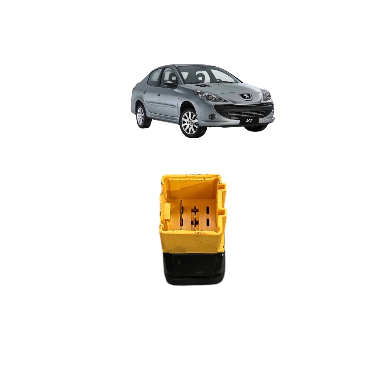 Botão interruptor trava vidro elétrico Peugeot 207 original - Imagem 4