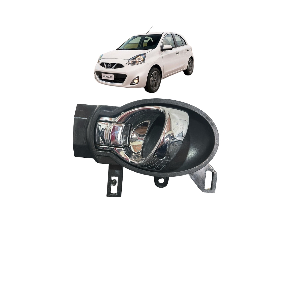 Maçaneta Interna Dianteira Esquerda Nissan March/Versa 2015 - Imagem 1