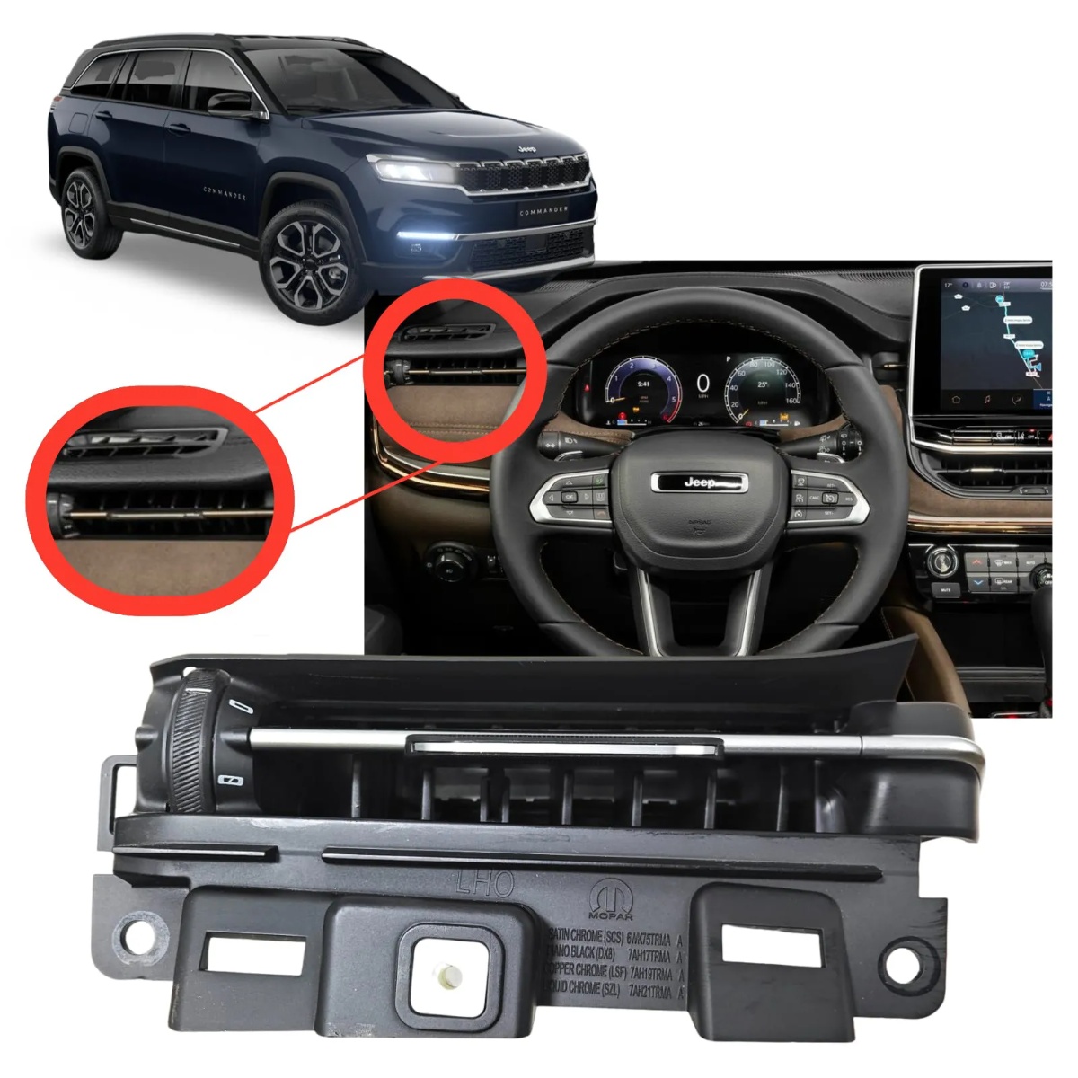 Difusor De Ar Esquerdo Jeep Compass/Commander