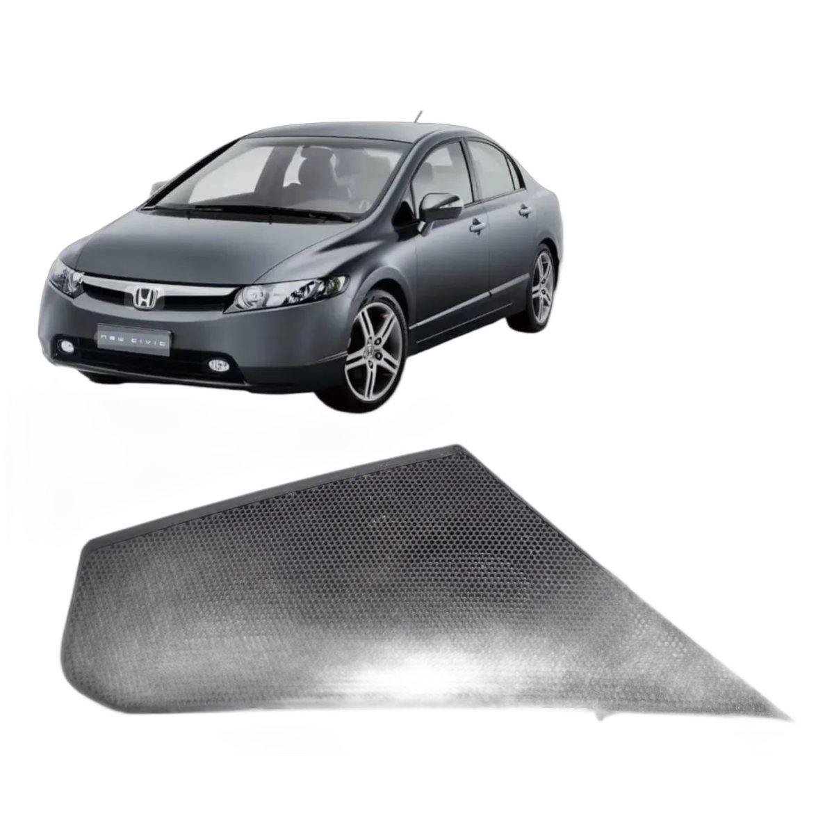 Moldura Alto Falante Honda Civic 2007 A 2011 77131snj Cinza - Imagem 1