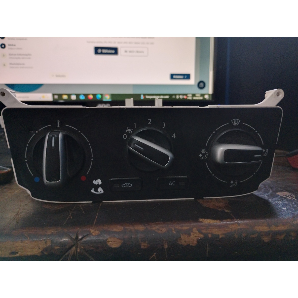 painel de comando do ar condicionadopara VW Gol G6 2013/2015 - Imagem 2