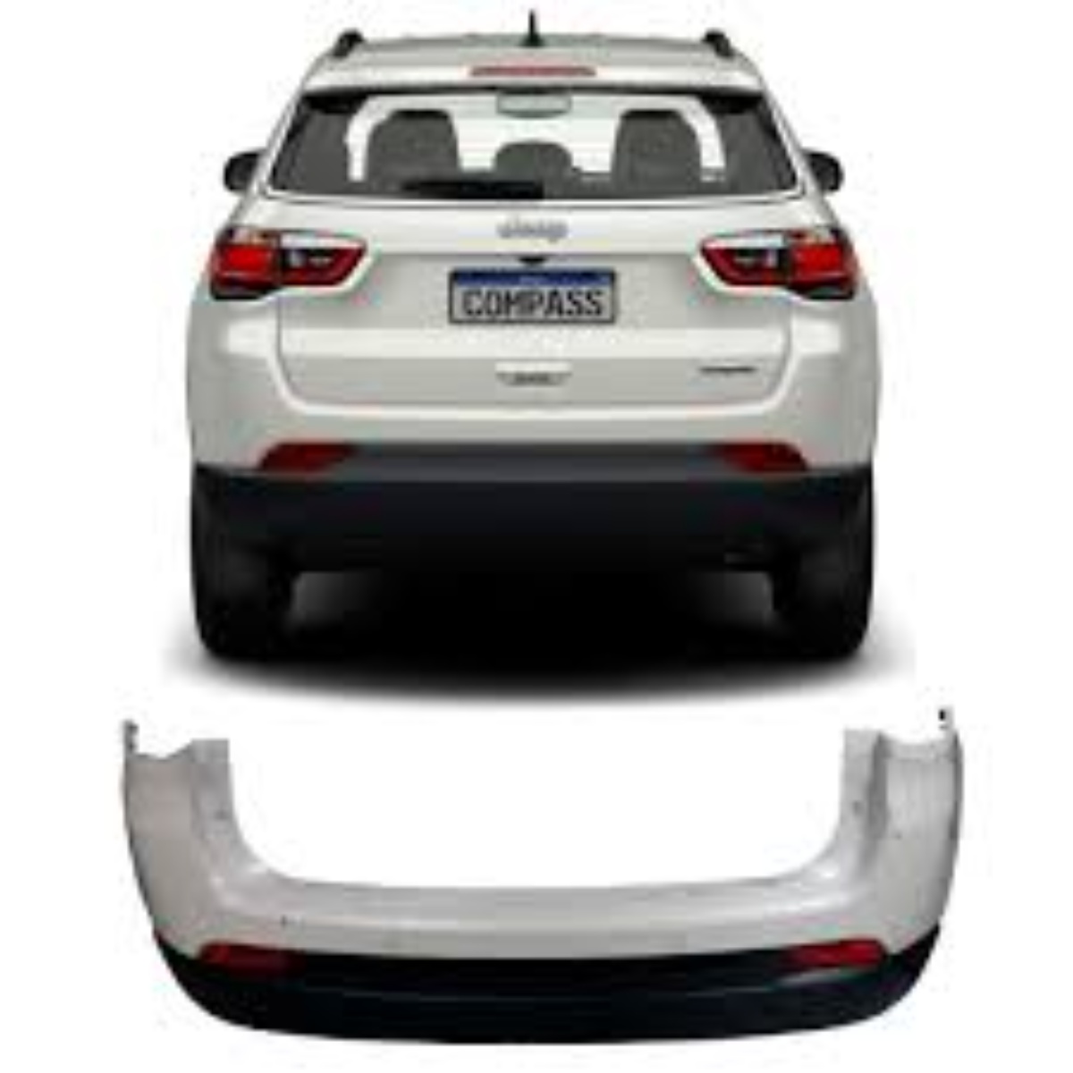 Parachoque Traseiro Jeep Compass 2017 a 2025