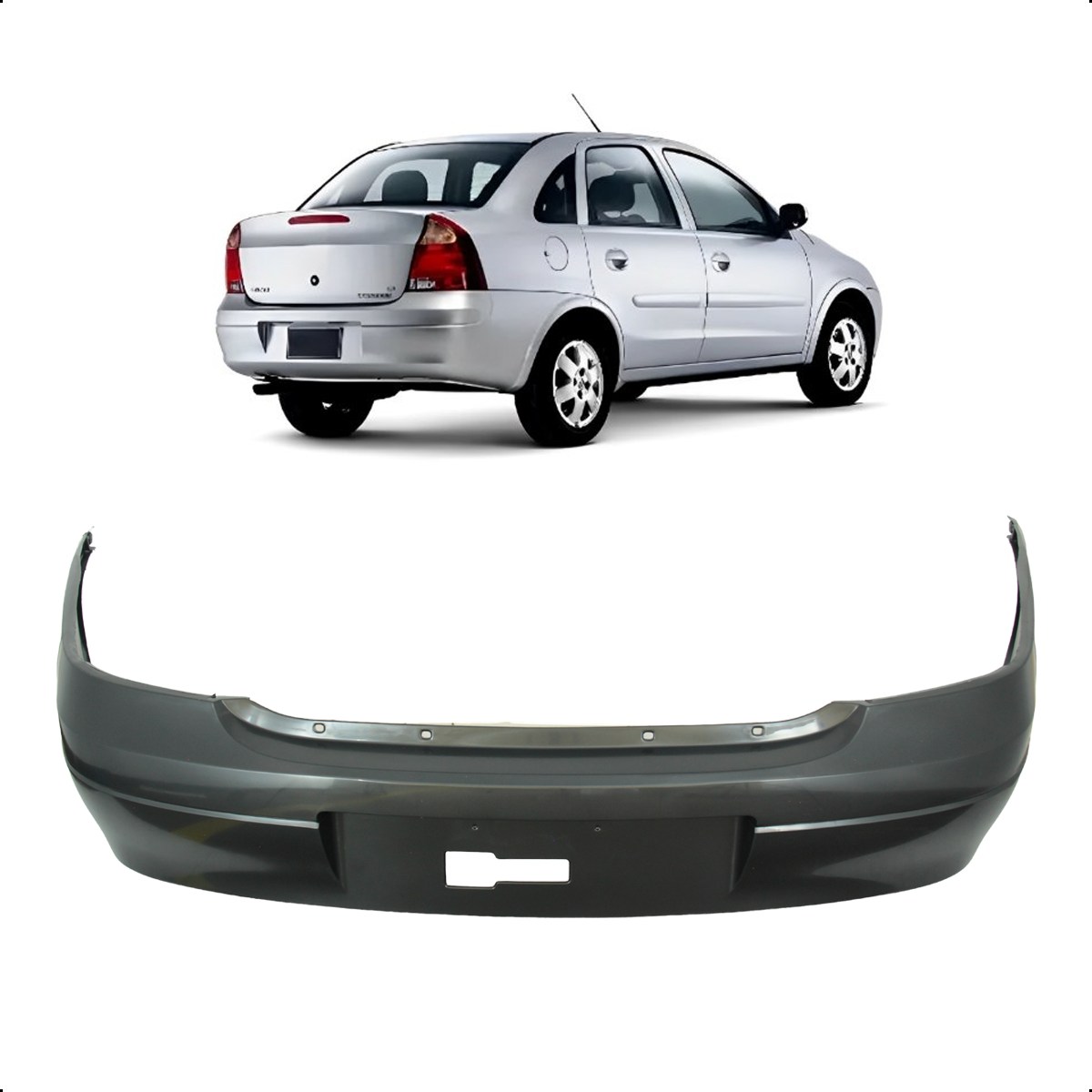 PARACHOQUE CORSA SEDAN TRASEIRO 2003/2012 @