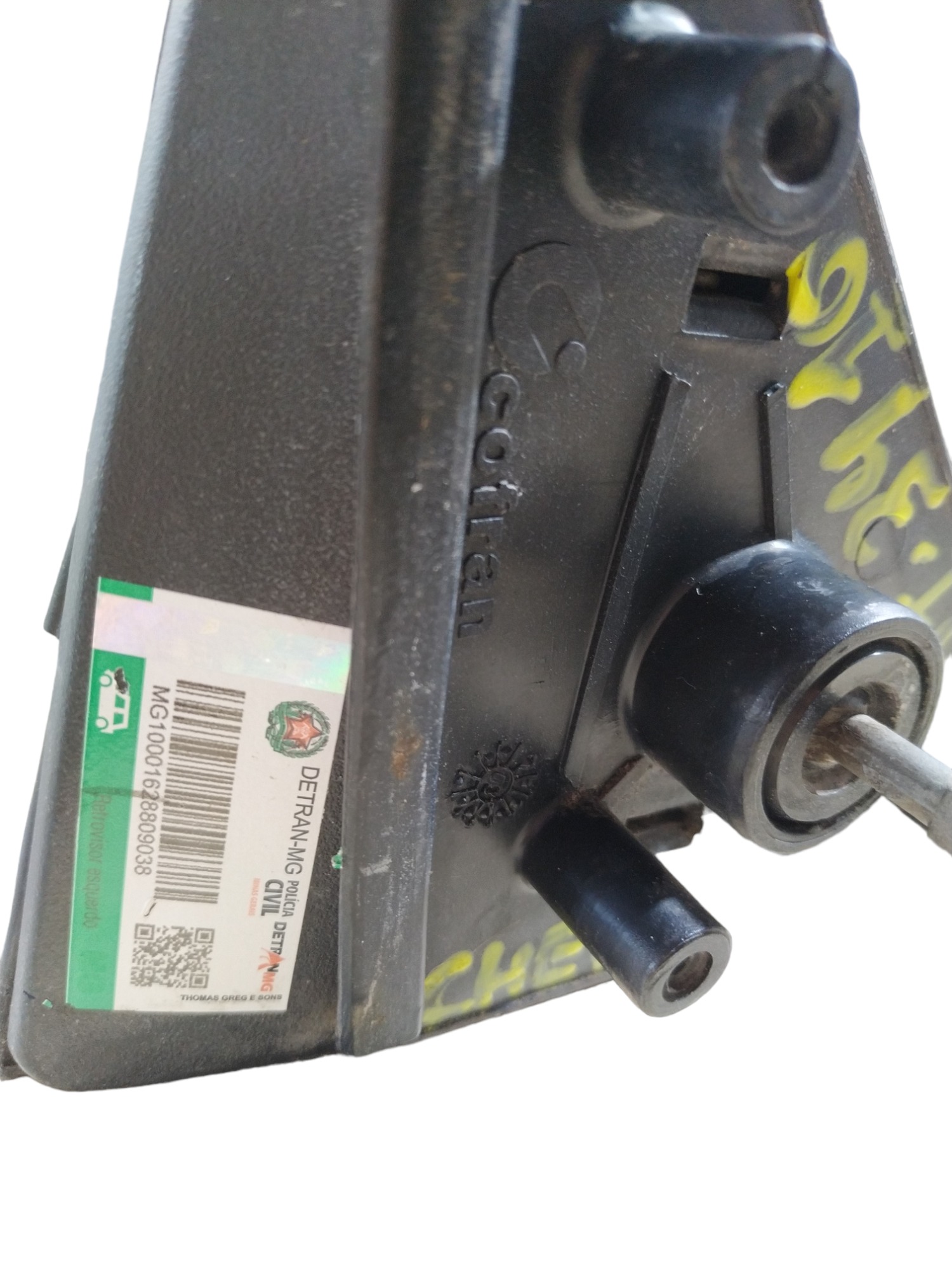 Retrovisor Manual Gm Chevette Diant Esquerdo 88 Com Detalhe - Imagem 6