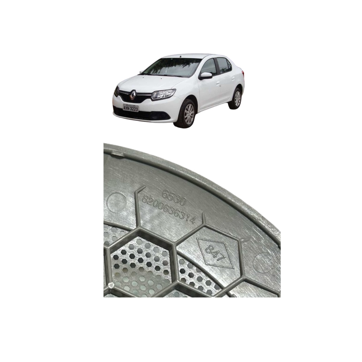 Tela Alto Falante Porta Renault Logan Sandero 2008 2012 Cinza - Imagem 6