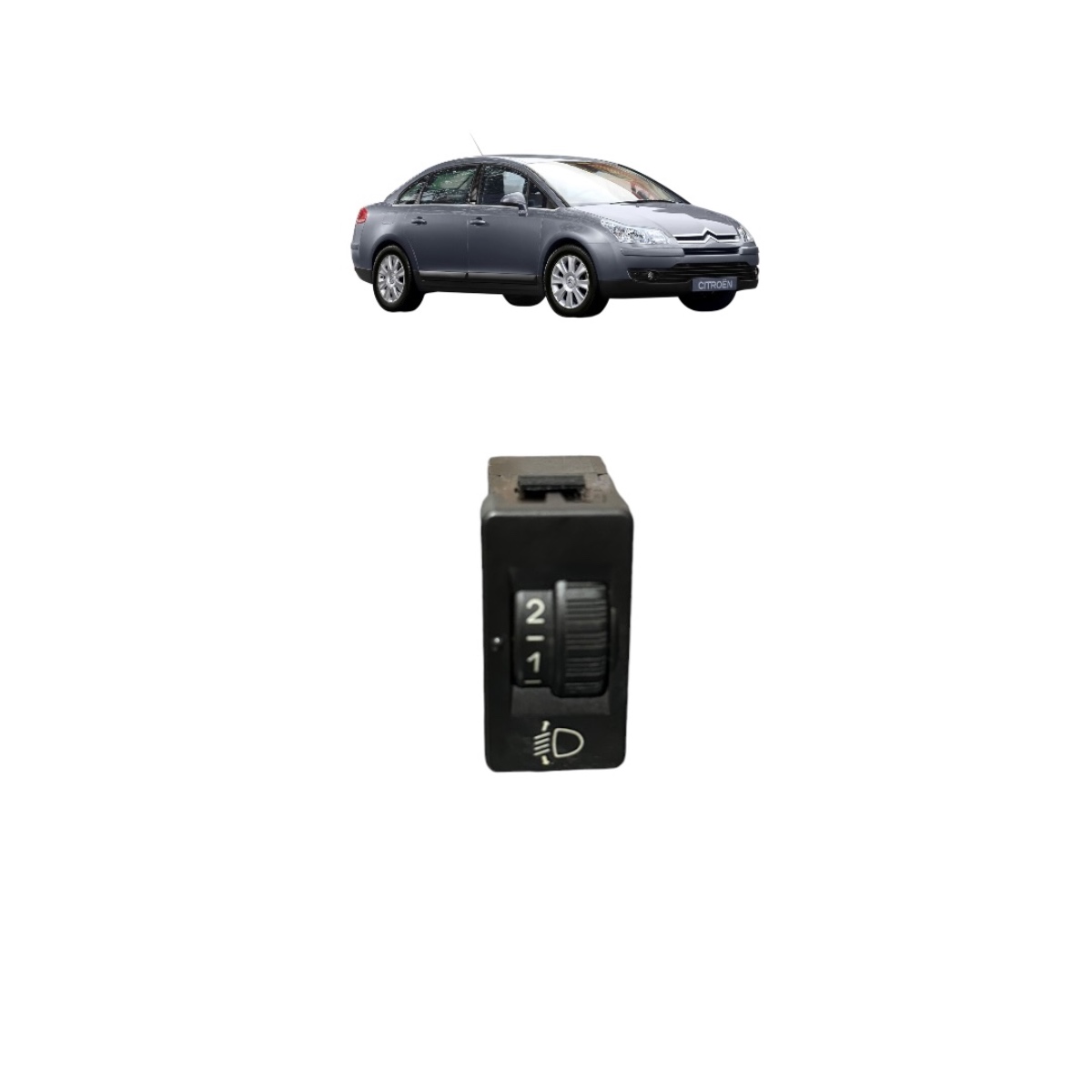 Botão Regulagem Farol Citroën C4 Painel Citroen C4 2003/2013 - Imagem 1