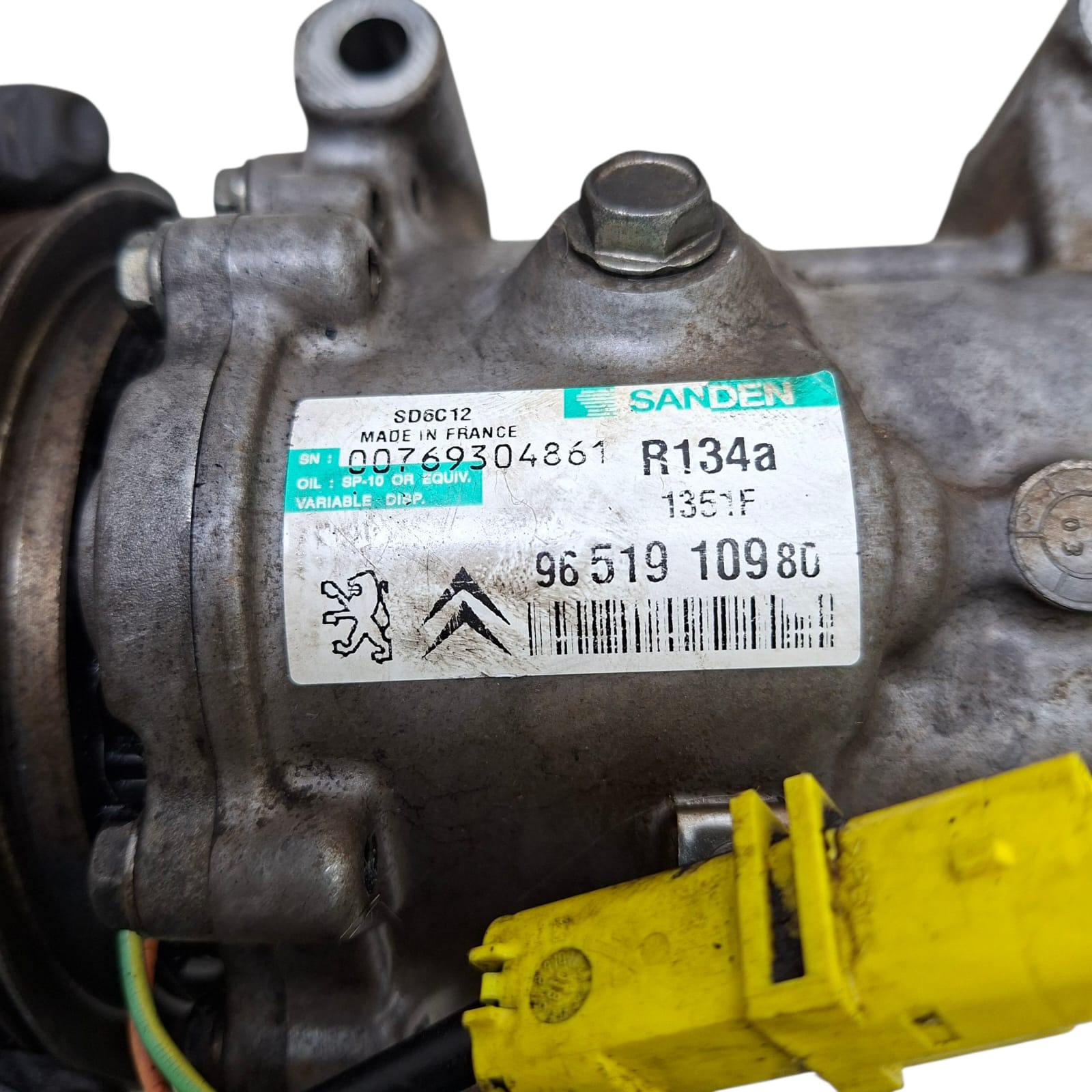 Compressor De Ar Peugeot 307 1.4 2014 9651910980 com sensor - Imagem 4