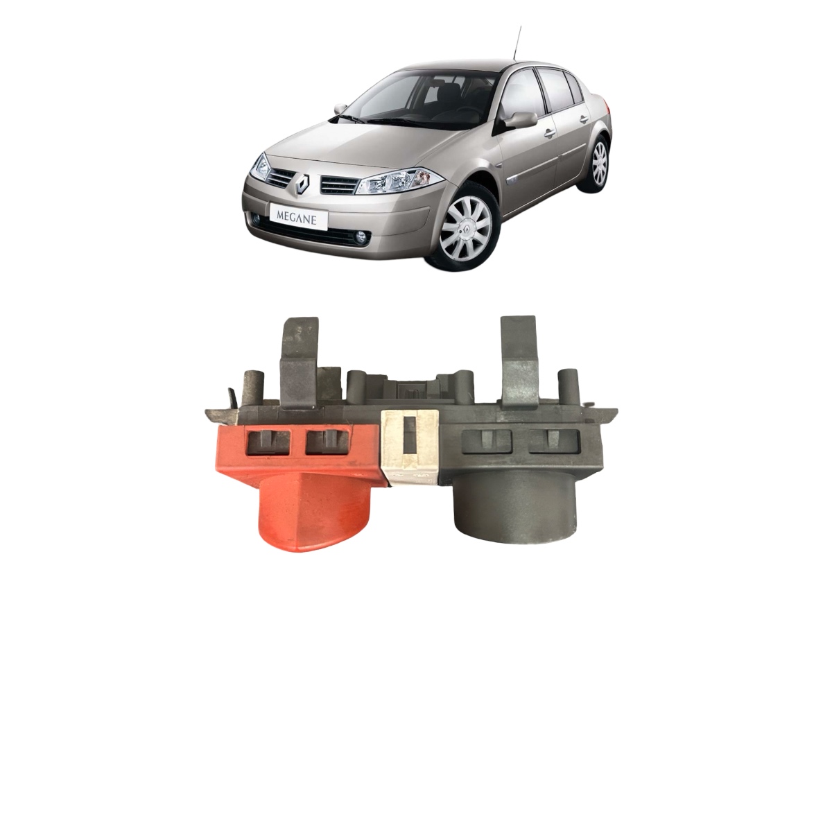 Botão Alerta Trava Porta Renault Megane 2007 2011 Original - Imagem 3