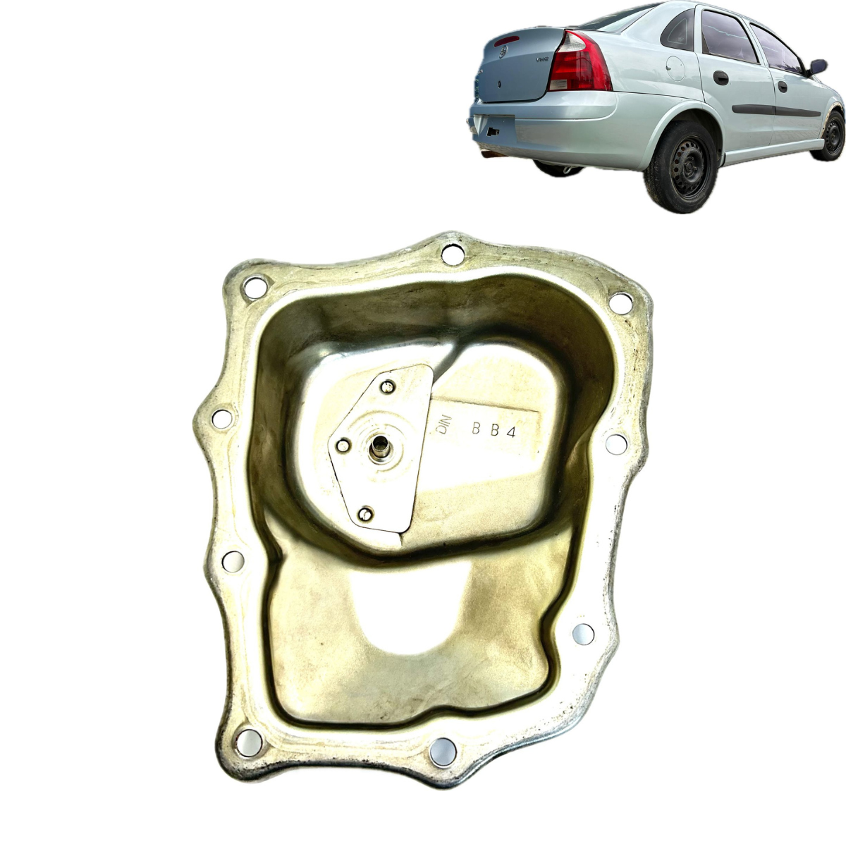 Tampa Lateral Cambio Gm Corsa 1.0 2003 04 05 06 Prata - Imagem 1
