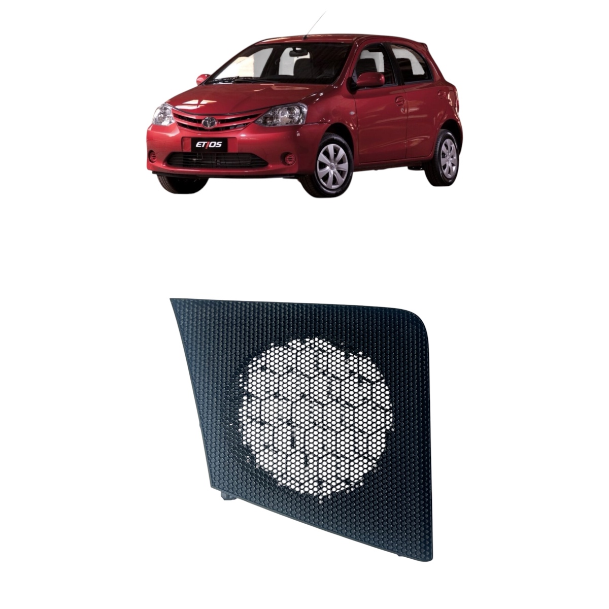 Moldura Tampa tweeter superior direita painel toyota etios - Imagem 3