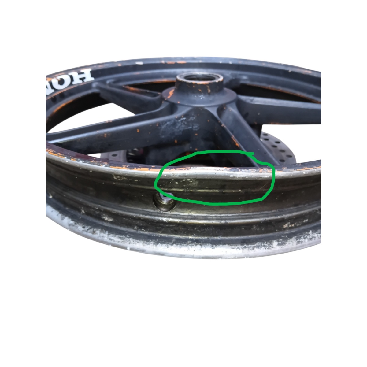 Roda Dianteira C/Disco CBX 250 Twister 2001 A 2008 C/Avaria - Imagem 6