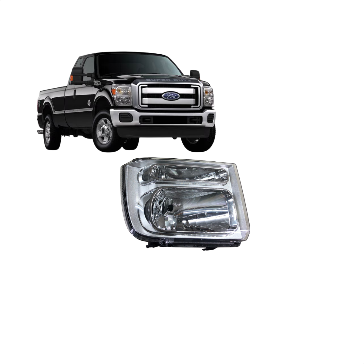 FAROL DIANTEIRO ESQUERDO F250/F350 2006/2012 IN.
