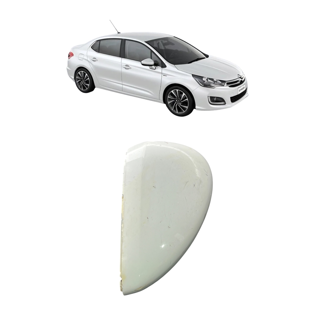 Capa Retrovisor lado direito Citroën c4 longe - Imagem 3