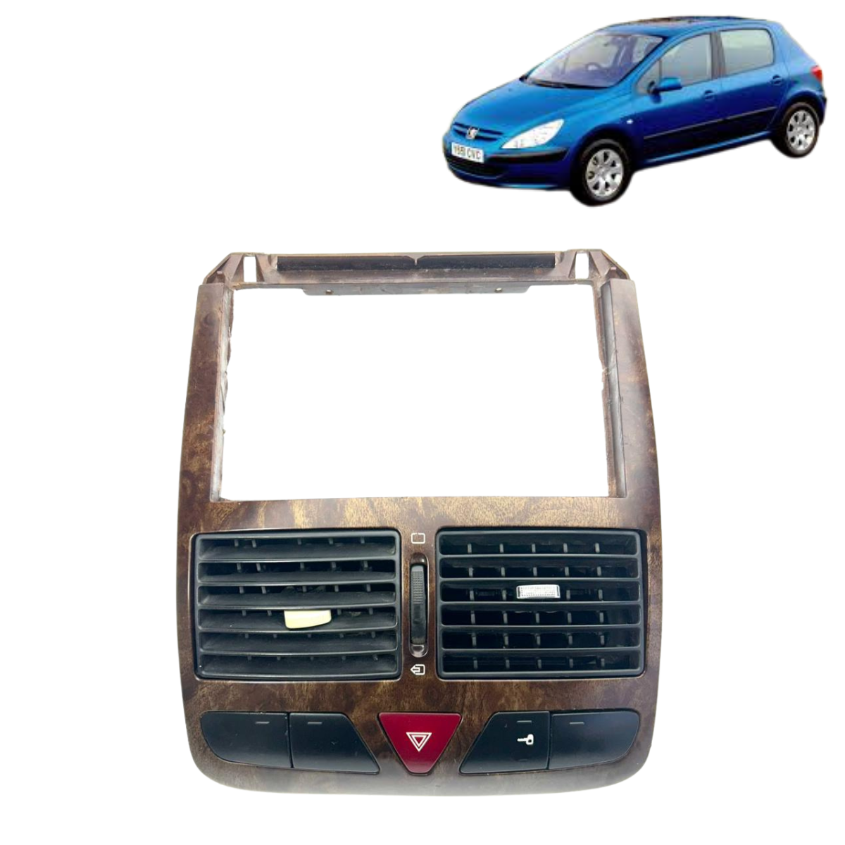 Moldura Central Painel Peugeot 307 1.6 Passion 2002 2003