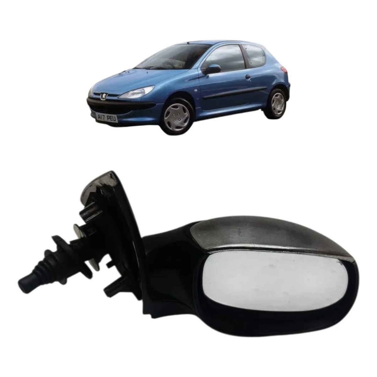 Retrovisor Manual Direito Peugeot 206 1.6 2004/2010 Original