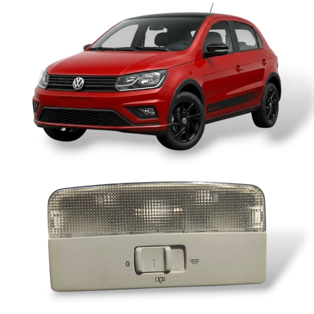 Luz De Teto Interna Volkswagen Gol G5 A G8 - Imagem 1