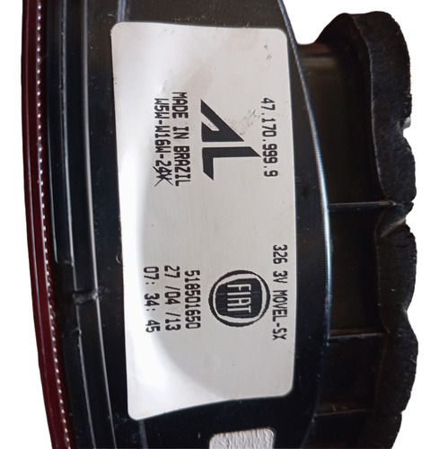 Lanterna Da Tampa Traseira Le Do Gran Siena Original Usada Esquerdo/motorista Vermelho - Imagem 3