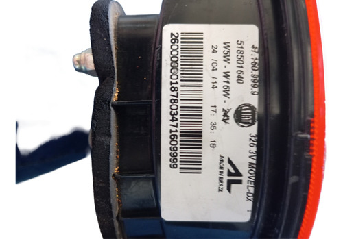 Lanterna Da Tampa Traseira Ld Do Gran Siena Original Usada Direito/passageiro Vermelho - Imagem 3