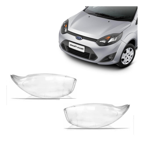 Par De Lente Do Farol Fiesta 2011 2012 2013 2014