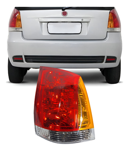 Lanterna Traseira Palio G4 2004 Ate 2011 Zoião Tricolor Dir Direito Vermelho