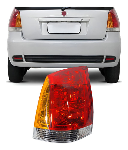 Lanterna Traseira Palio G4 2004 Ate 2011 Zoião Tricolor Esq Esquerdo
