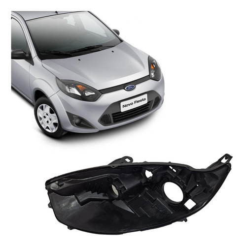 Carcaça Do Farol Fiesta 2011 2012 2013 2014 Lado Esquerdo Esquerdo