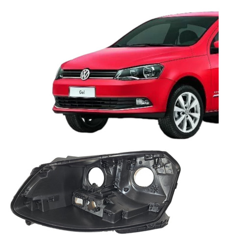 Carcaça Do Farol Gol G6 Foco Duplo Lado Esquerdo Esquerdo