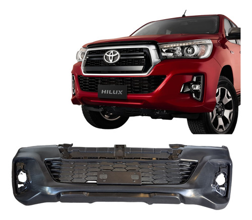 Parachoque Dianteiro Hilux 2016 Ate 2021 Preto