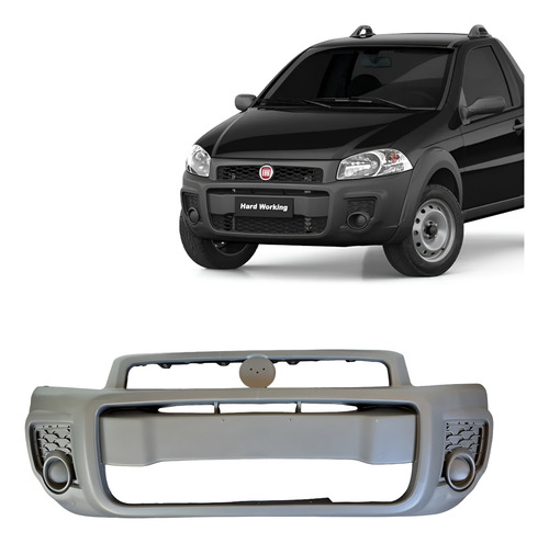 Parachoque Dianteiro Strada Working 2014 Ate 2021 Preto