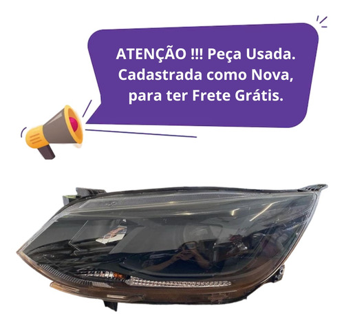 Farol Onix 2021 2022 2023 2024  Mascara Negra Original Led Esquerdo - Imagem 2