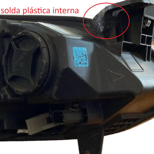 Farol Onix 2021 2022 2023 2024  Mascara Negra Original Led Esquerdo - Imagem 4