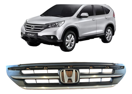Grade Honda Crv 2012 2013 2014 2015 Friso Cromado Fosco