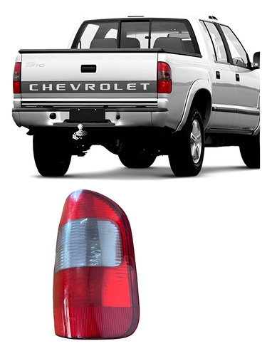 Lanterna S10 2001 Até 2009 Lado Direito Direito Vermelho