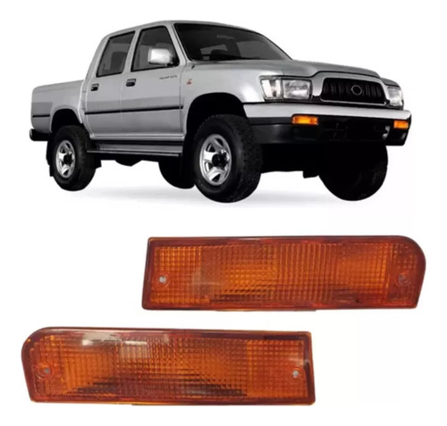 Par Lanterna Dianteira Pisca Parachoque Hilux 2002 A 2004