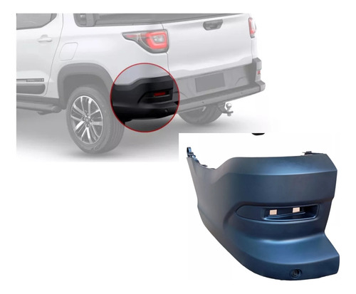 Ponteira Parachoque Traseiro Strada 2021 2022 2023 Com Furo