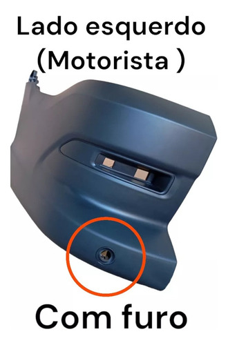 Ponteira Parachoque Traseiro Strada 2021 2022 2023 Com Furo - Imagem 3