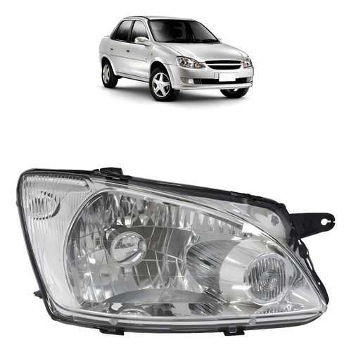 Farol Classic Cromado 2010/20016 Lado Direito Direito/passageiro