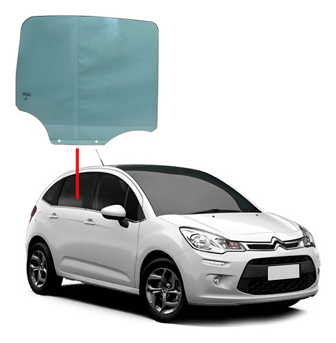 Vidro Porta Traseira Direita Citroen C3 2013/2020