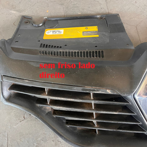 Grade Radiador Sandero Logan 2015 2016 2017 2018 2019 Preto - Imagem 4