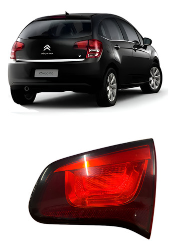 Lanterna Traseira Citroen C3 2013/2020 Lado Direito Direito/passageiro Vermelho