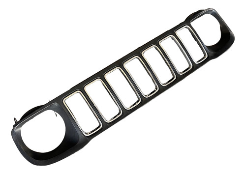 Grade Dianteira Jeep Renegade 2015 À 2018 Com Aro Cromado Preto Cromado - Imagem 3