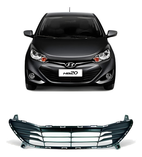 Grade Inferior Parachoque Hb20 2012 2013 2014 2015 Original Preto