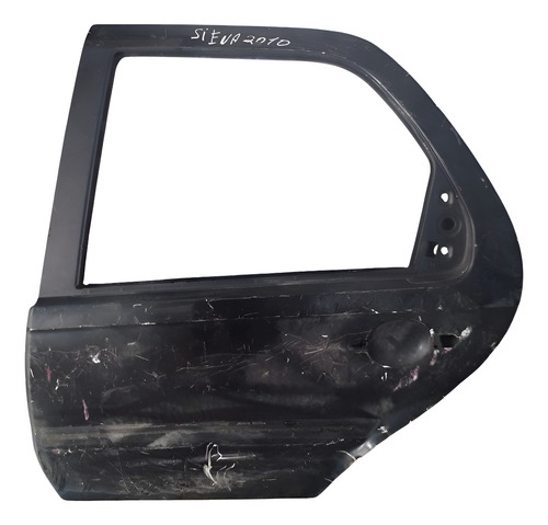 Porta Traseira Esquerda Fiat Palio Siena 2004 A 2014. Traseira Esquerdo Preto