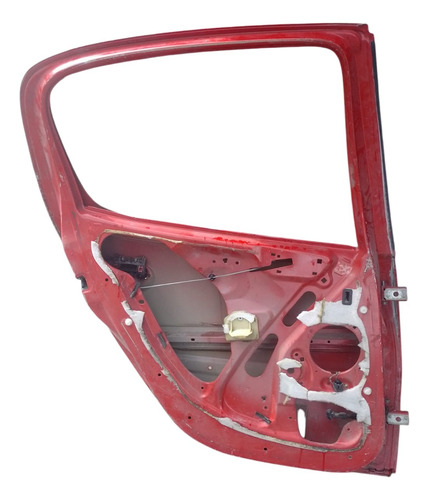 Porta Traseira Esquerda Peugeot 206/207 2001 A 2013. Traseira Esquerdo Vermelho - Imagem 2