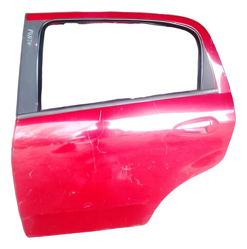 Porta Traseira Esquerda Fiat Punto 2008 A 2016. Traseira Esquerdo Vermelho